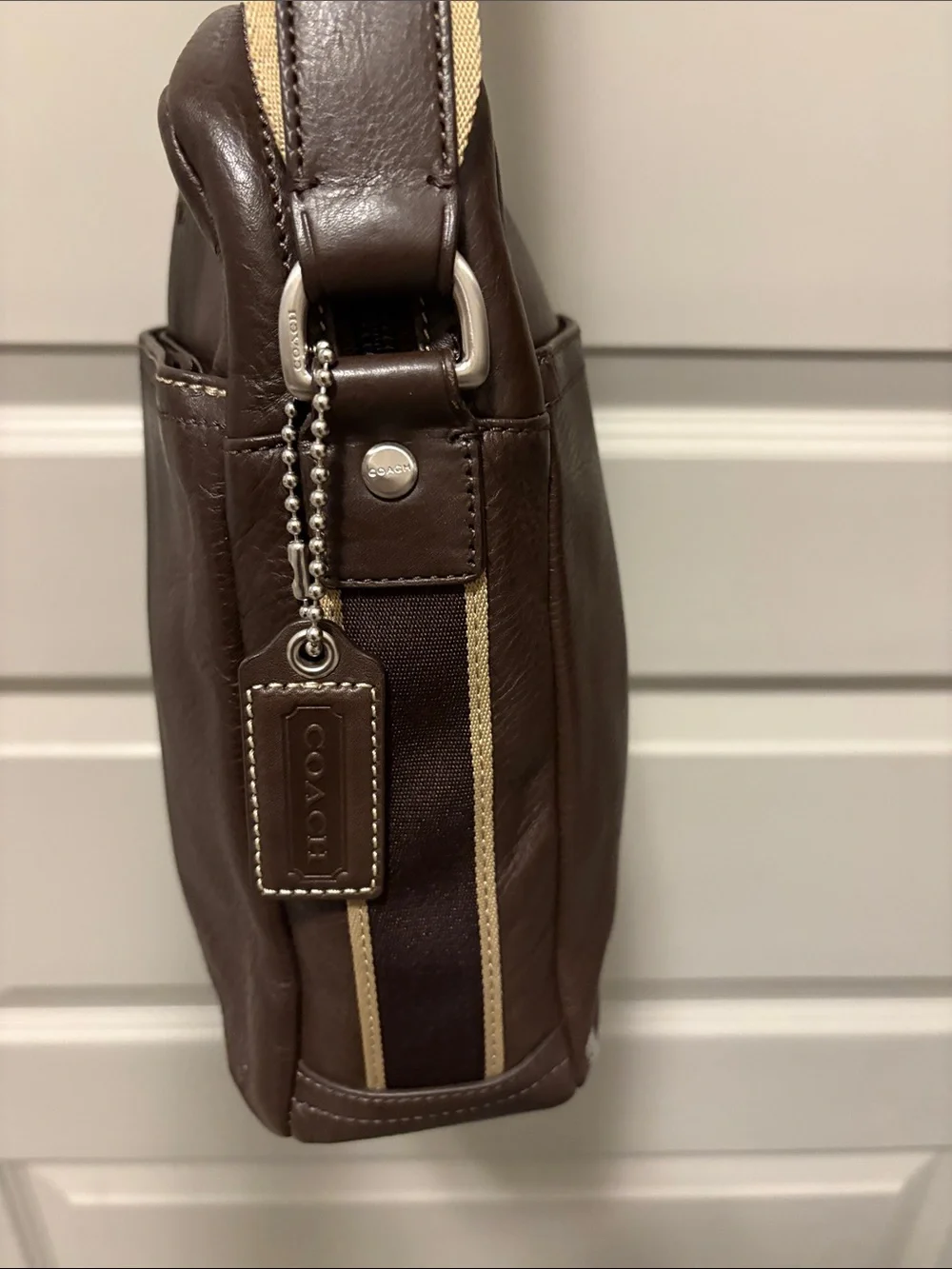 Coach Men's Heritage Pebbled Leather Flight Bag